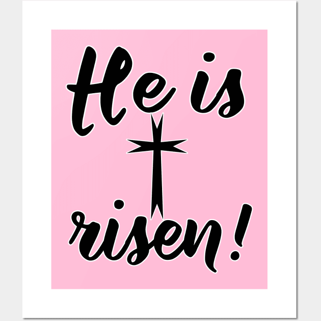 He Is Risen Christian Easter Wall Art by Scarebaby